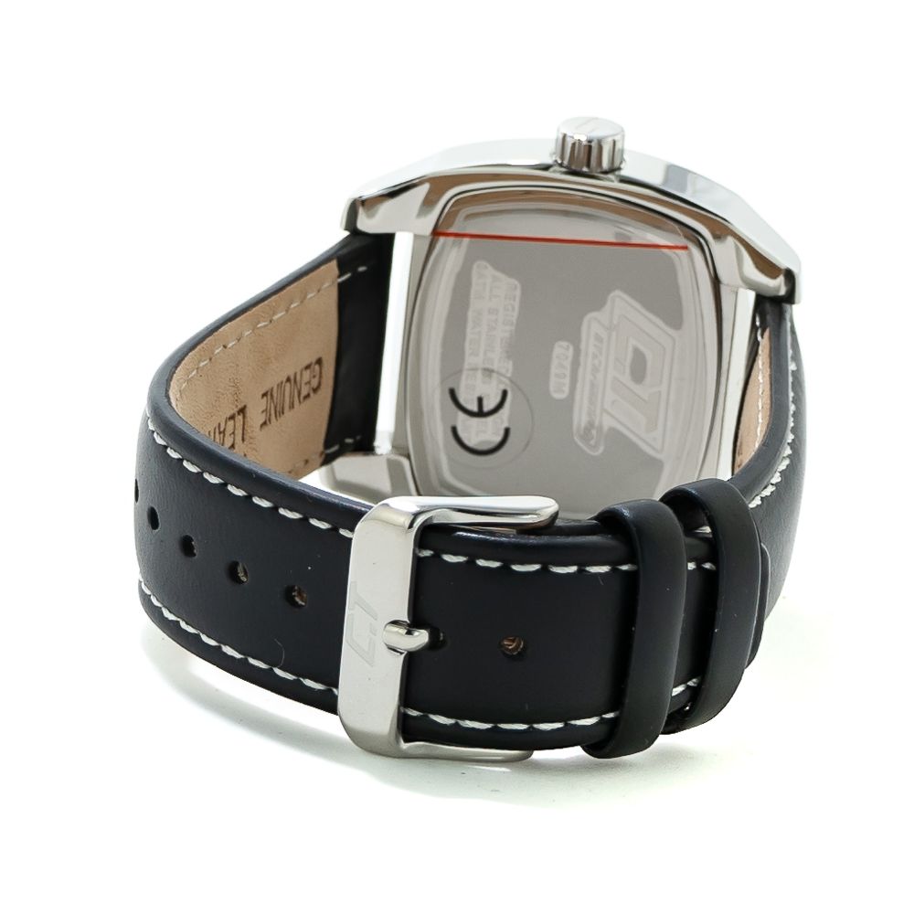 Chronotech Black Leather Dress Watch Chronotech