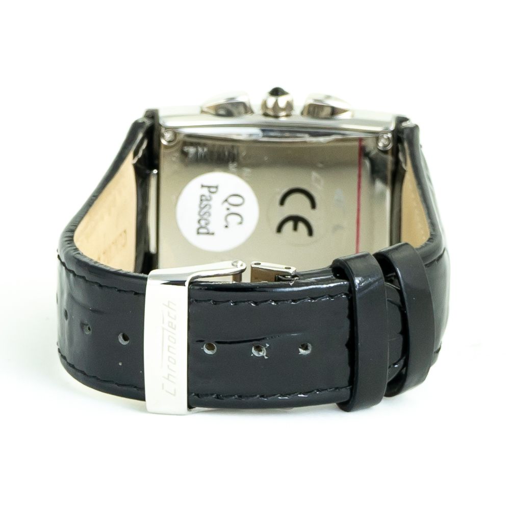 Chronotech Black Leather Dress Watch Chronotech