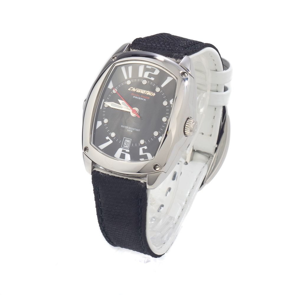 Chronotech Black Leather Dress Watch Chronotech