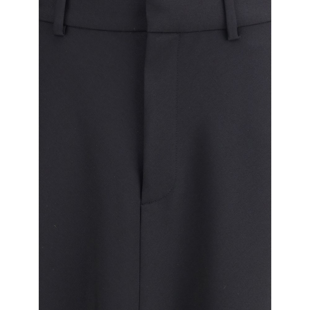 Balenciaga Black Fleece Wool Long Skirt Balenciaga
