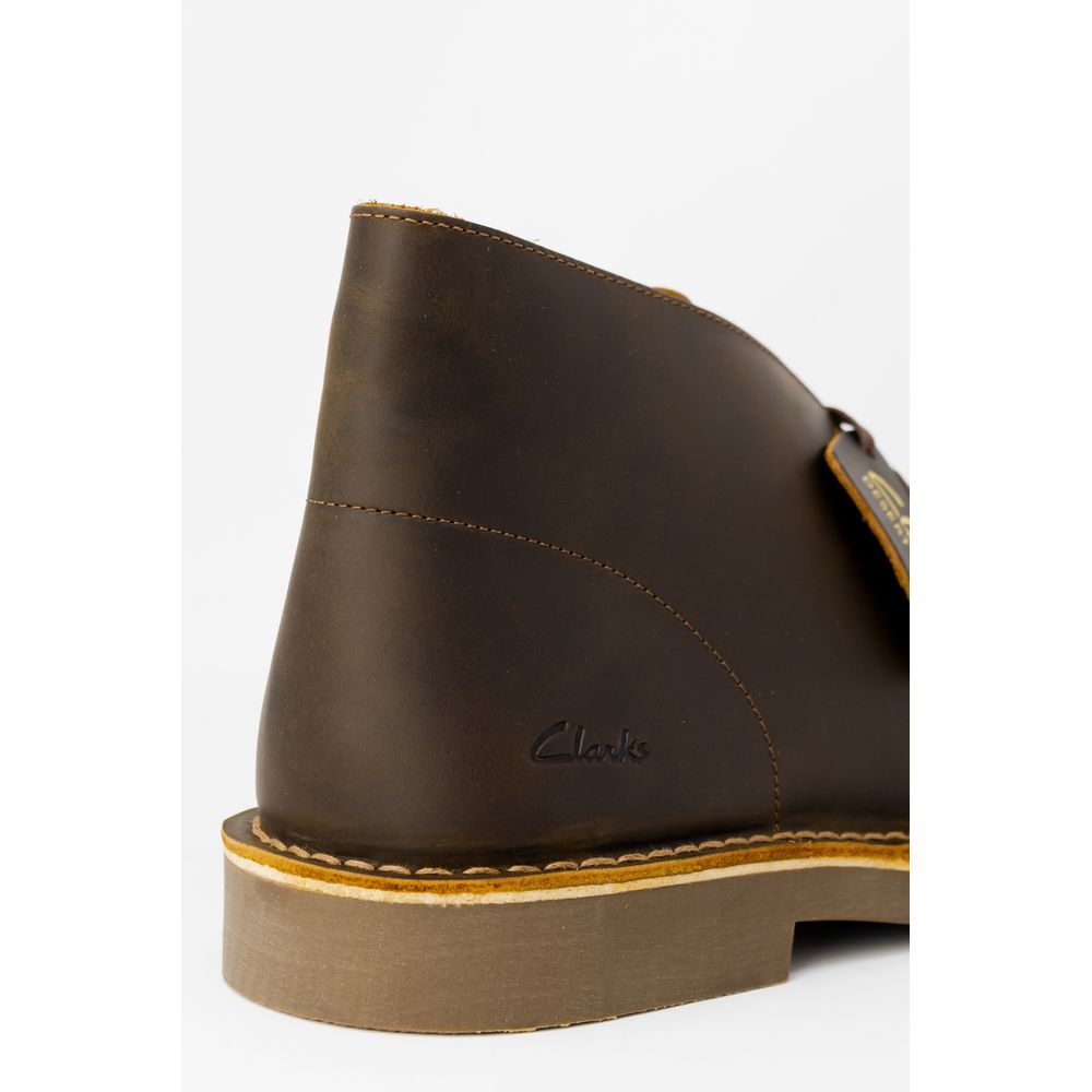 Clarks Brown Leather Lace-Up Boots Clarks