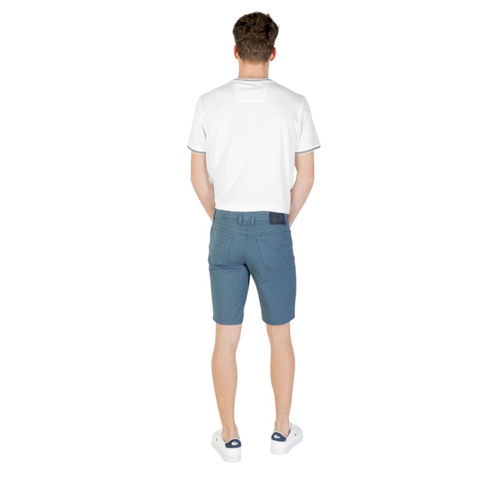 Jeckerson Blue Cotton Bermuda Shorts Jeckerson