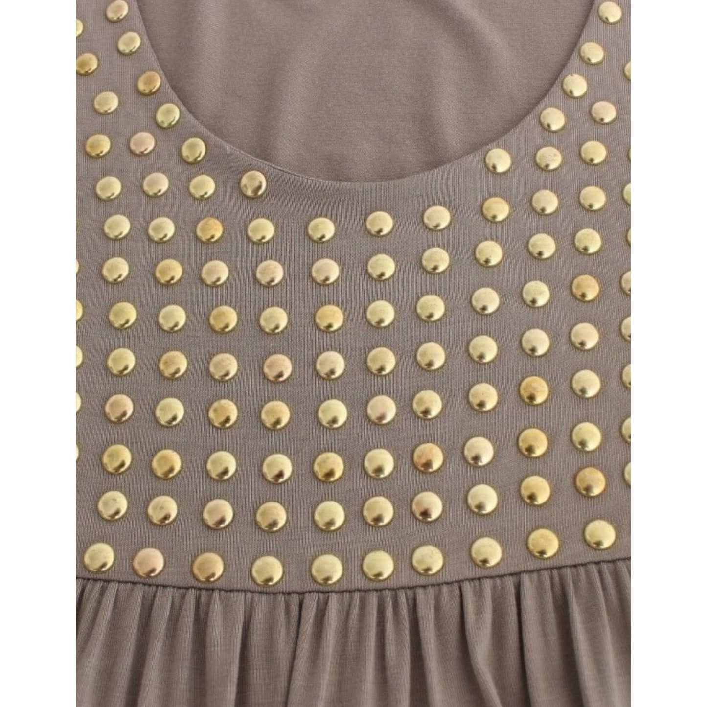 Roccobarocco Khaki studded sheath dress Roccobarocco