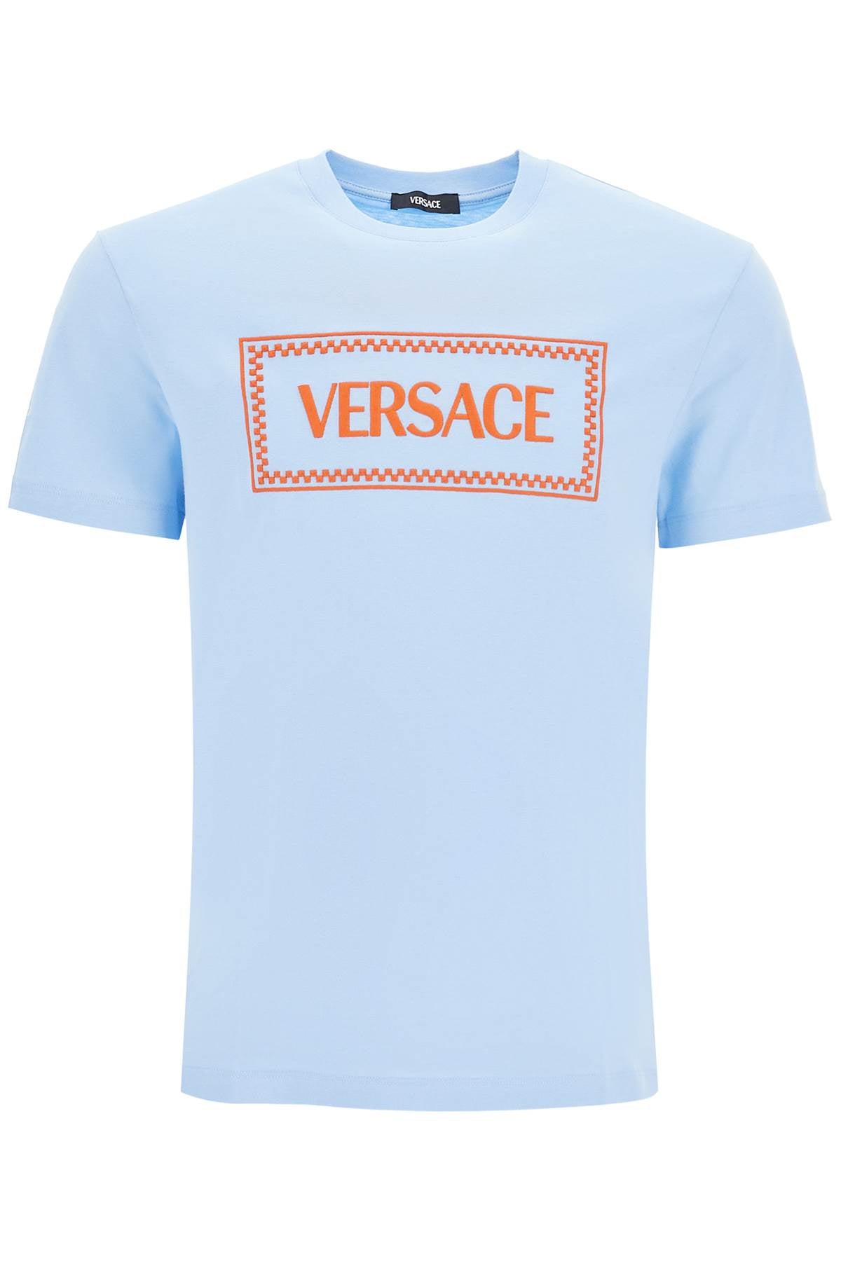 Versace embroidered logo t-shirt Topwear Versace