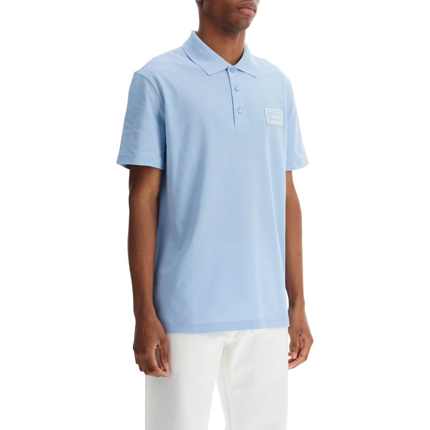 Versace short-sleeved polo shirt with logo