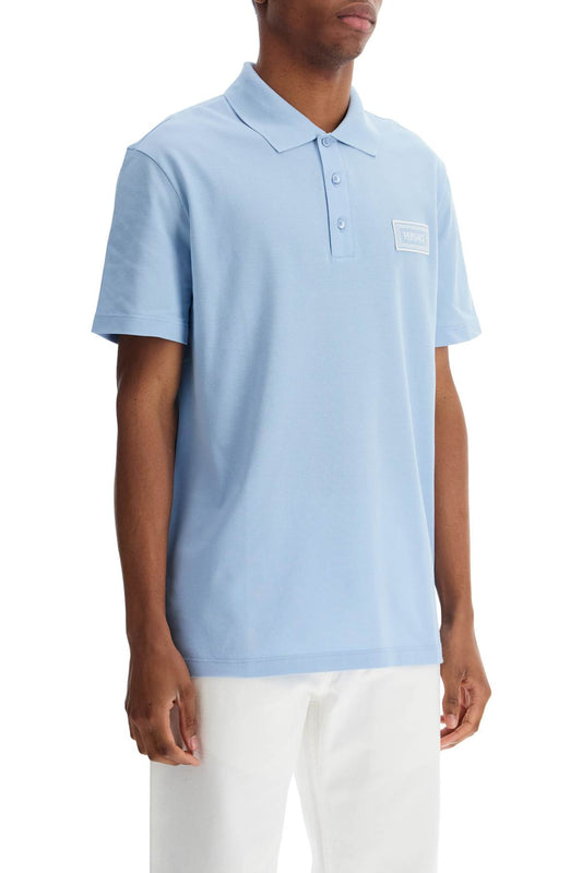 Versace short-sleeved polo shirt with logo Topwear Versace