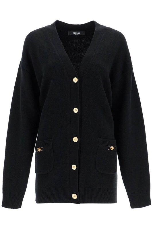 Versace boxy wool and cashmere cardigan Knitwear Versace