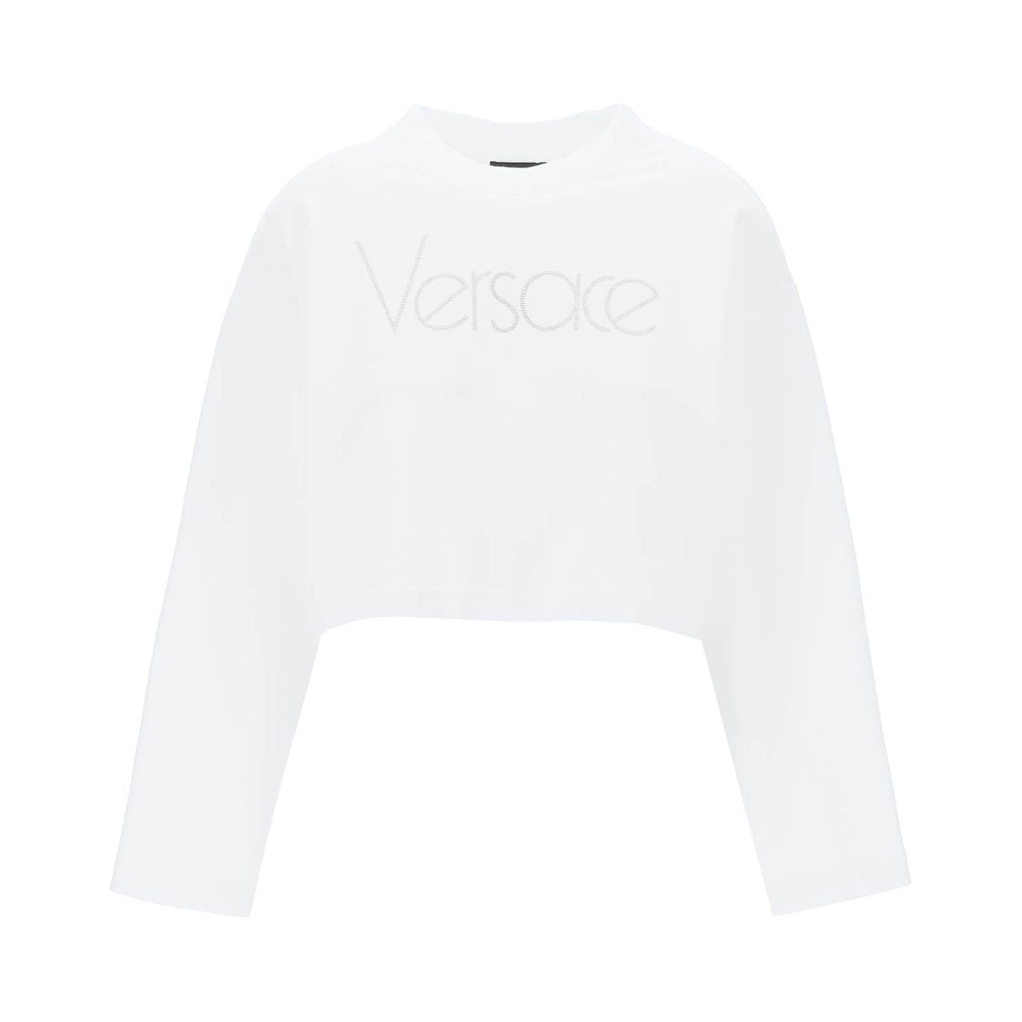 Versace "cropped sweatshirt with rhinestone Topwear Versace