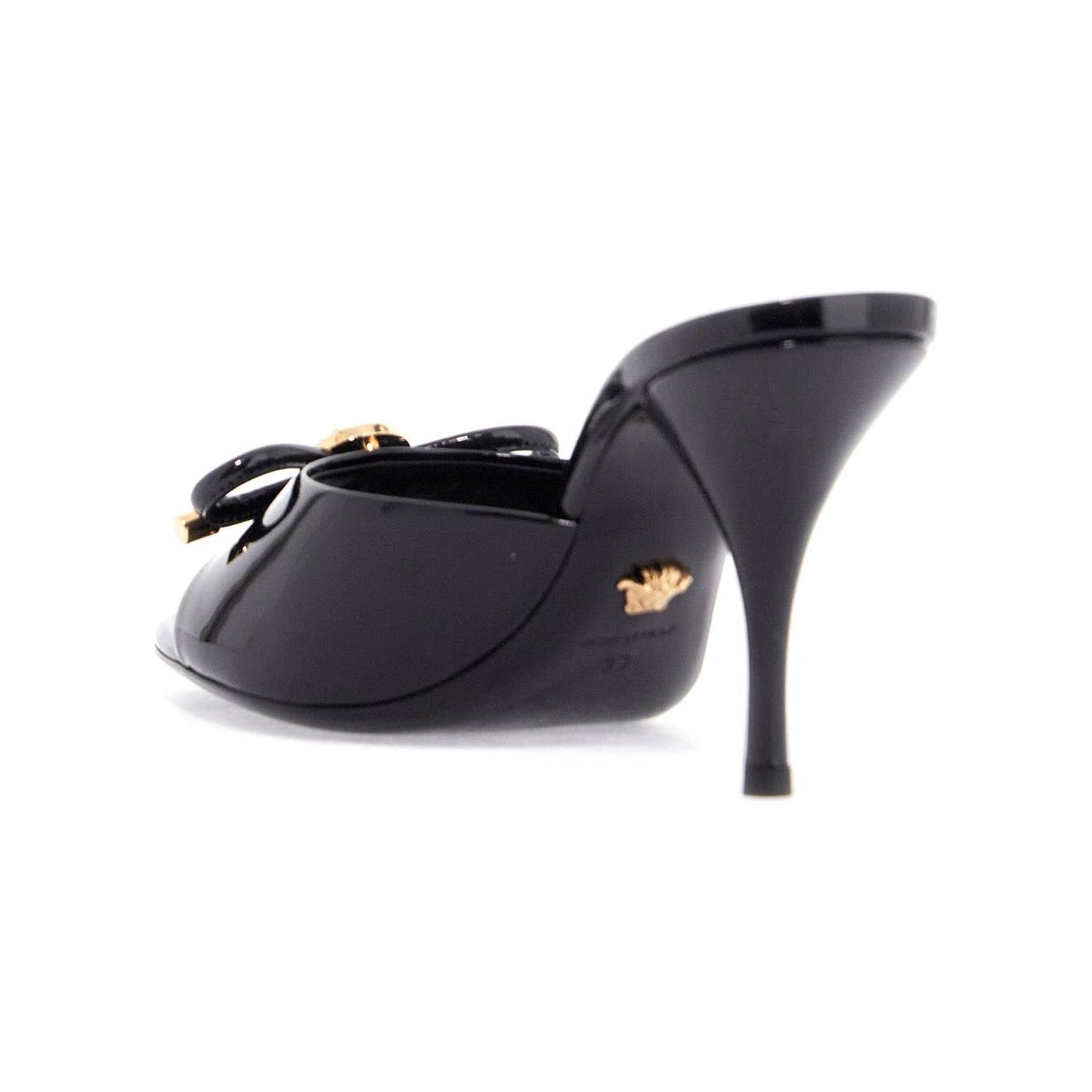 Versace 'opera bow patent leather mules Mules Versace