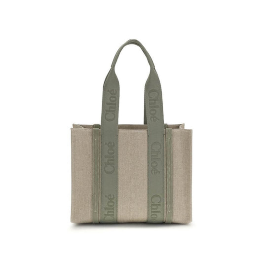 Chloé Beige Linen Shoulder Bag