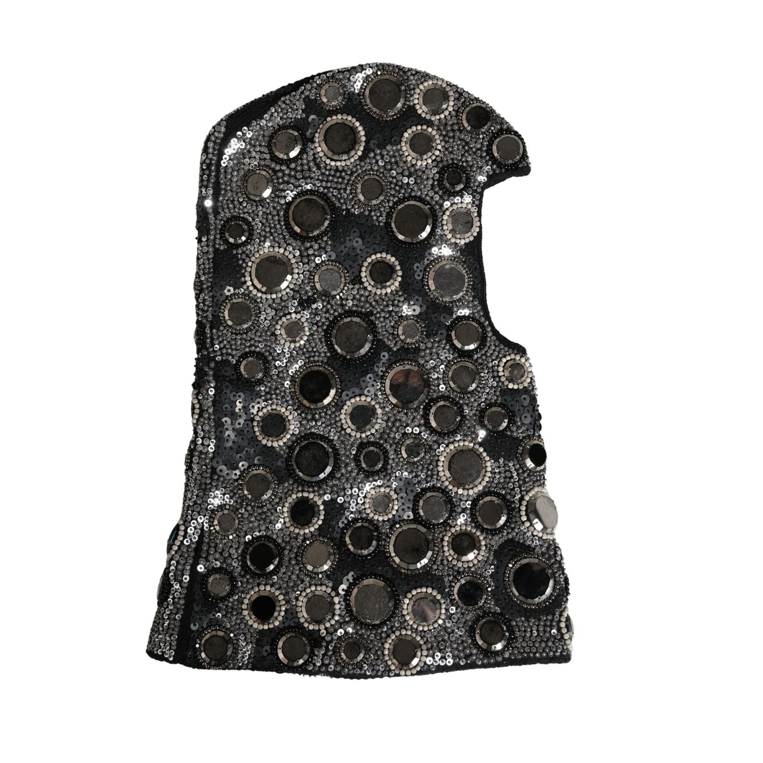 Dolce & Gabbana Black Wool Crystal Embellished Balaclava Hat
