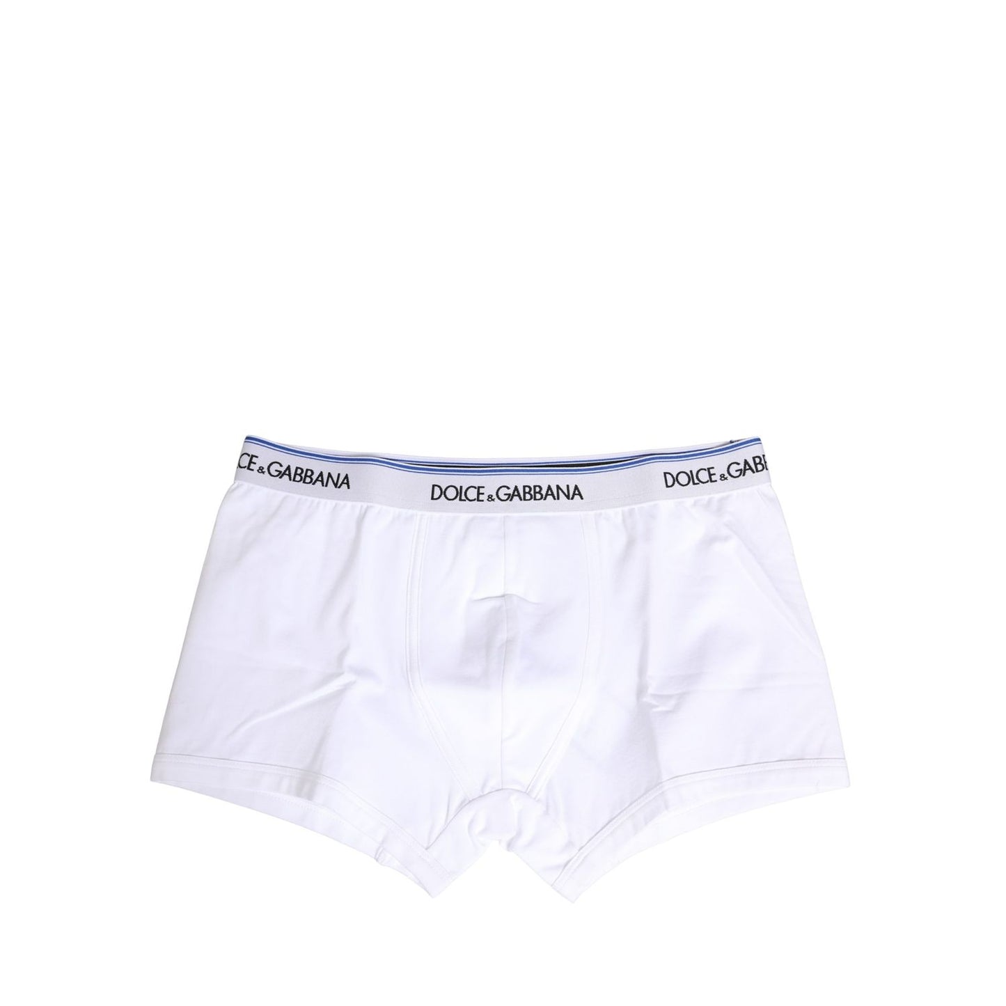 Dolce & Gabbana White Logo Waistband Regular Boxer Underwear