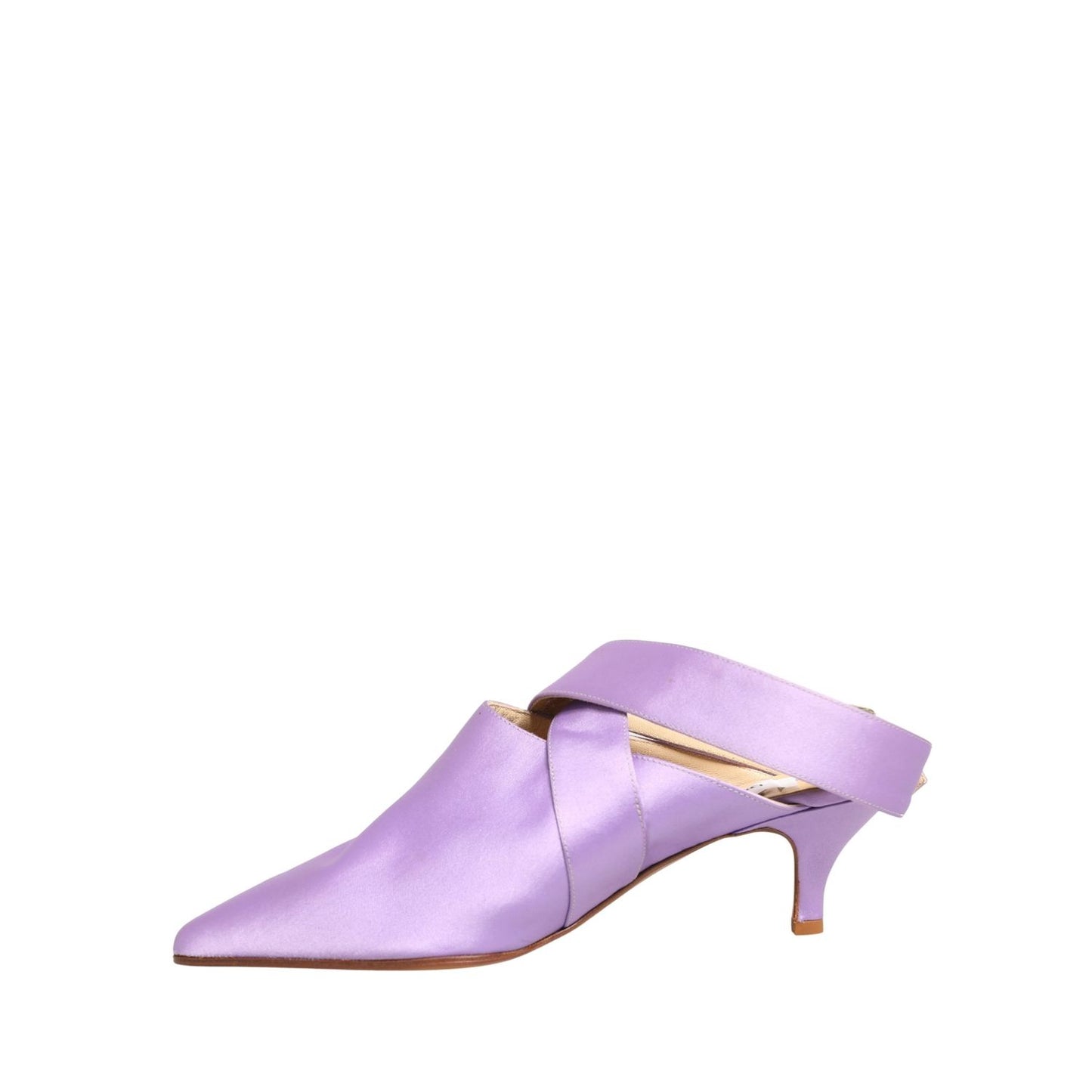 Dolce & Gabbana Purple Satin Sandals Shoes