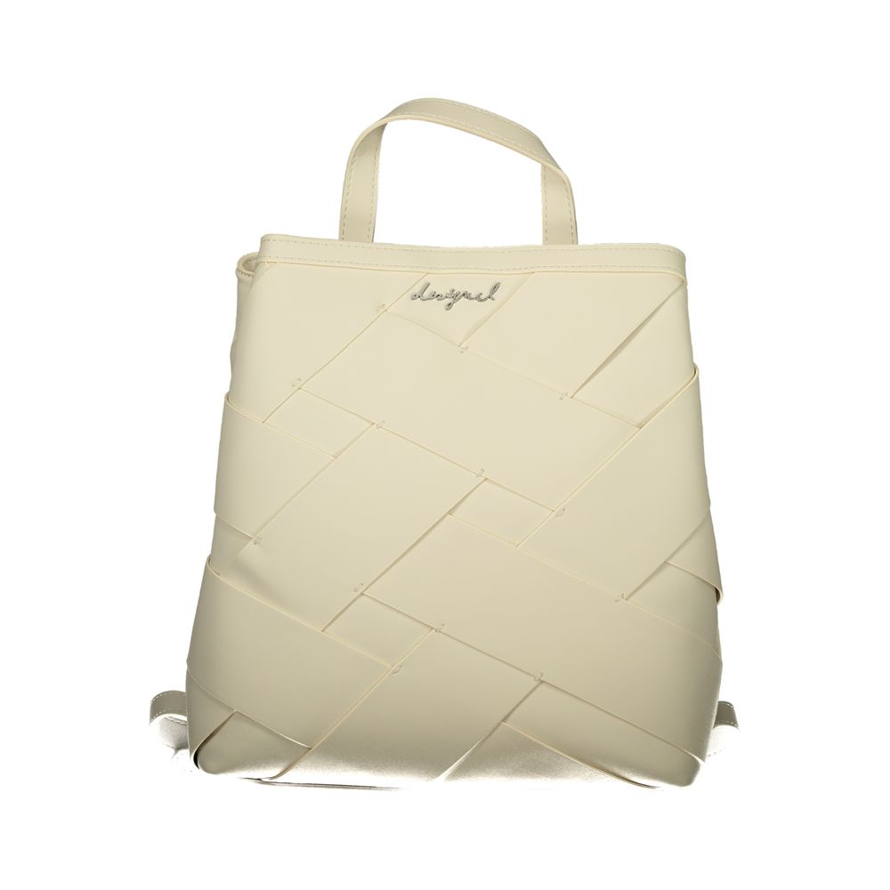 Desigual Bianco Poliuretano Female Mini Backpack