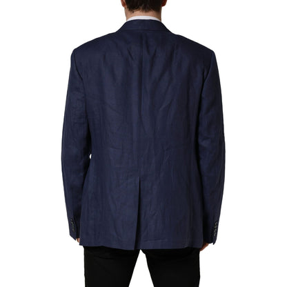 Dolce & Gabbana Blue Single Breasted 2 Button Suit Jacket