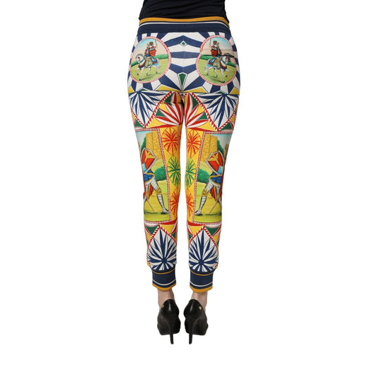 Dolce & Gabbana Multicolor Siciliano Saretto Joggers Pants