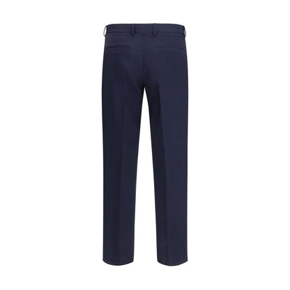 Fendi Blue Wool Oves Aries Dress Pants