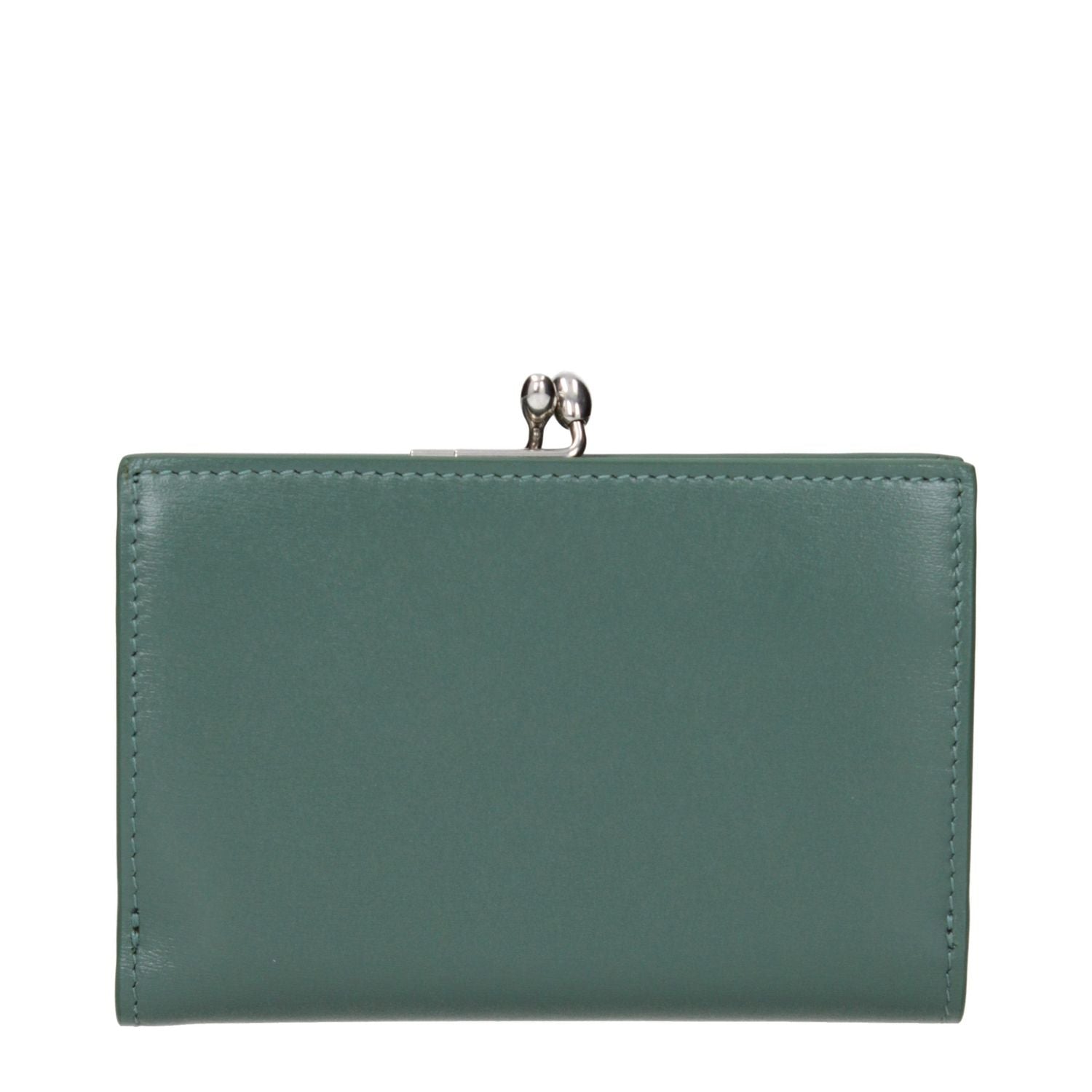 Jil Sander Green Leather Wallet
