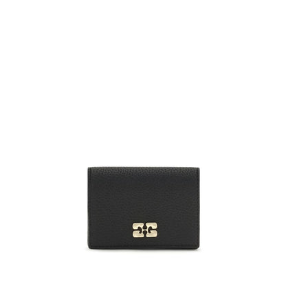 Ganni Black Recycled Polyester Wallet