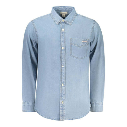 Calvin Klein Azzurro Cotton Men's Shirt