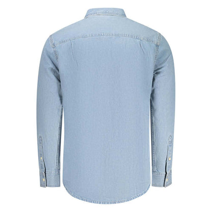 Calvin Klein Azzurro Cotton Men's Shirt