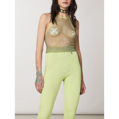 Patrizia Pepe Yellow Polyester Tank Tops