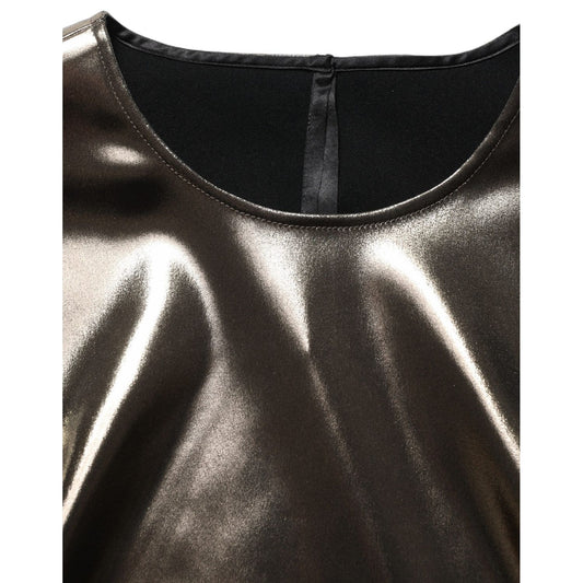 Dolce & Gabbana Metallic Bronze Roundneck SleevelessTank Top
