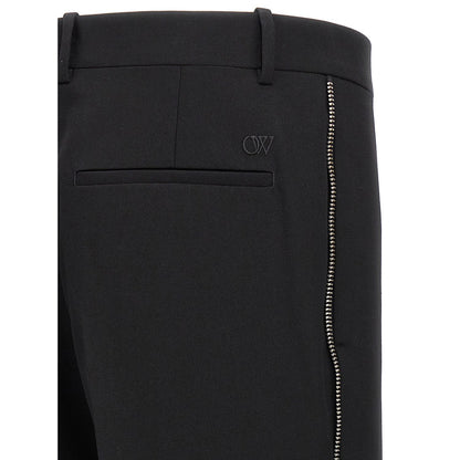 Off-White Black Virgin Wool Dress Pants