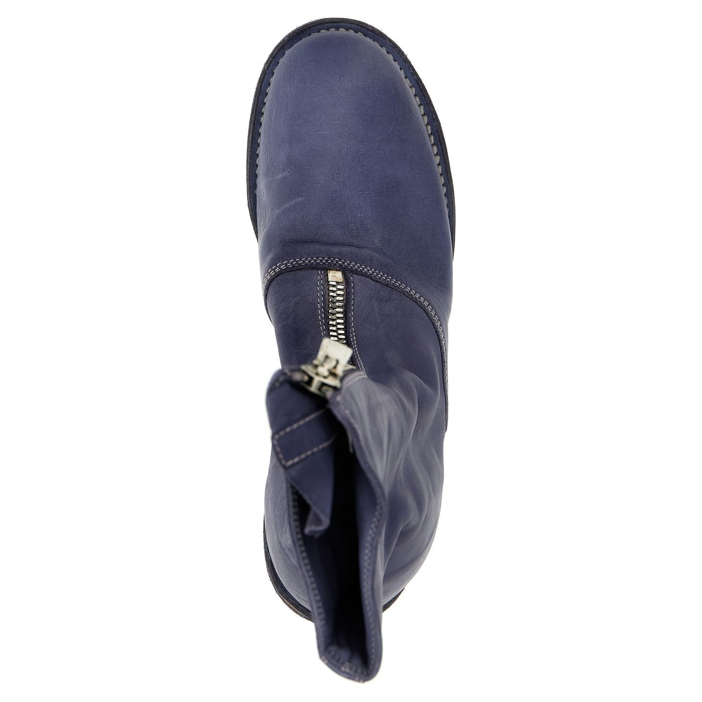Guidi Purple Leather Ankle Boots