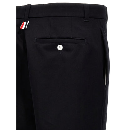 Thom Browne Blue Cotton Casual Pants