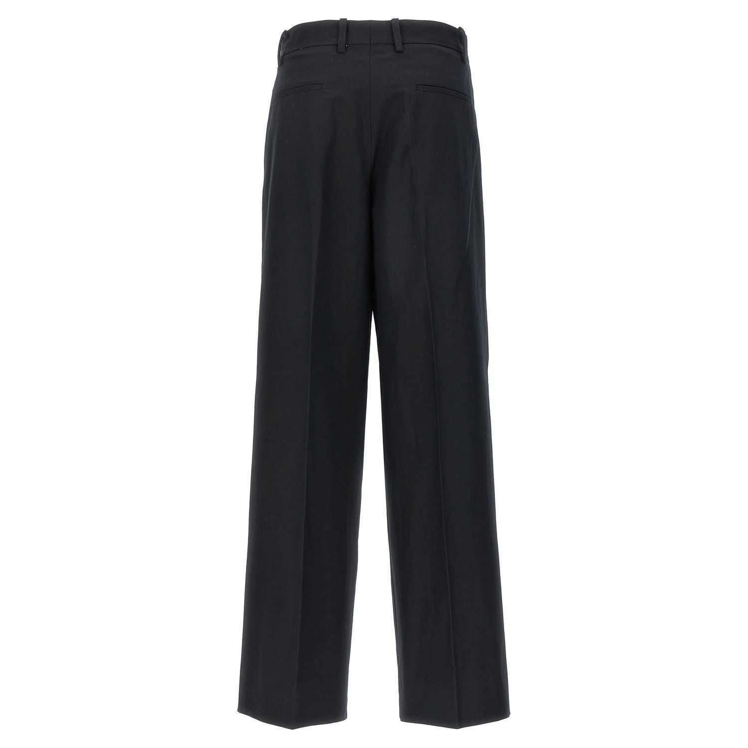 Armarium Black Cotton Casual Pants