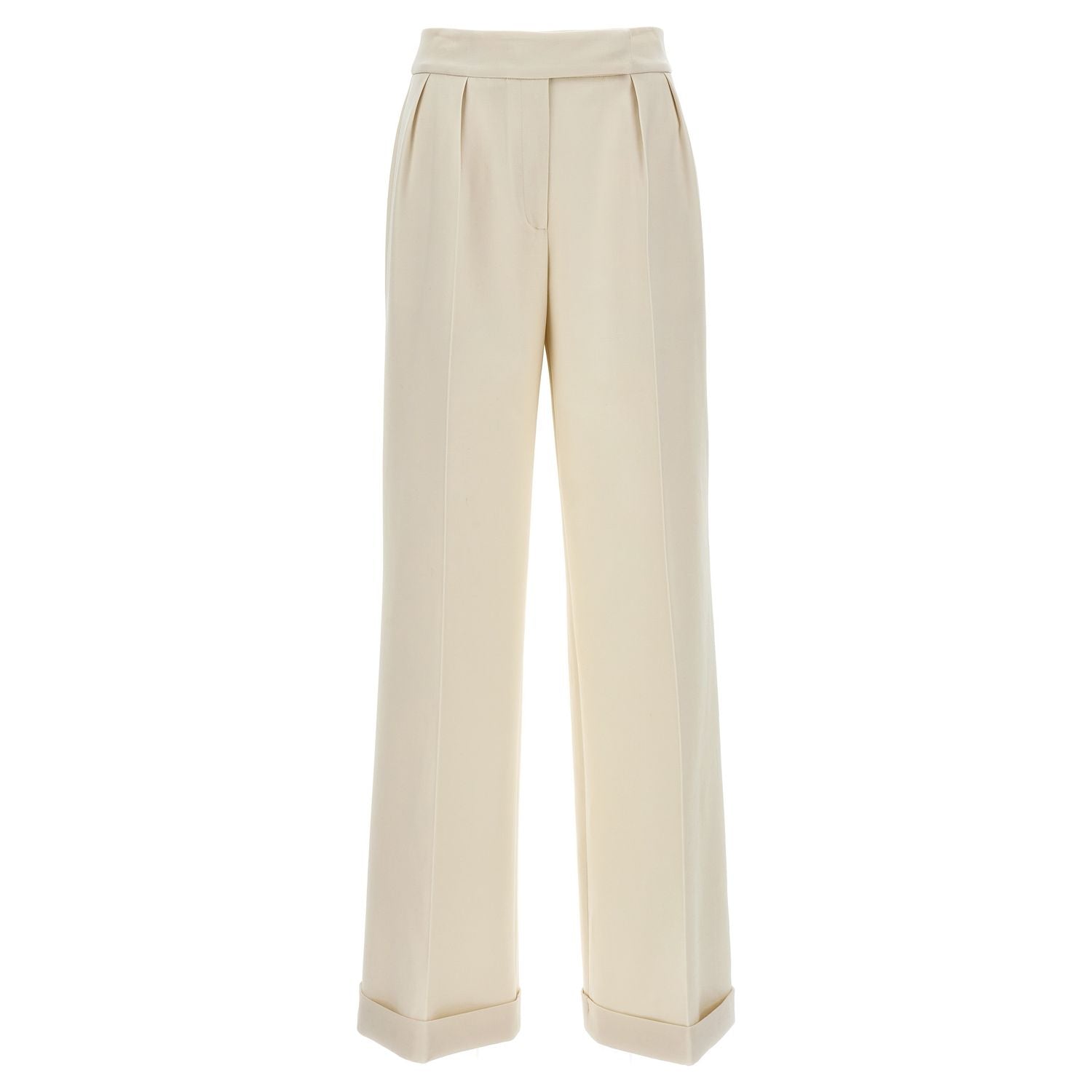 Kiton White Virgin Wool Casual Pants