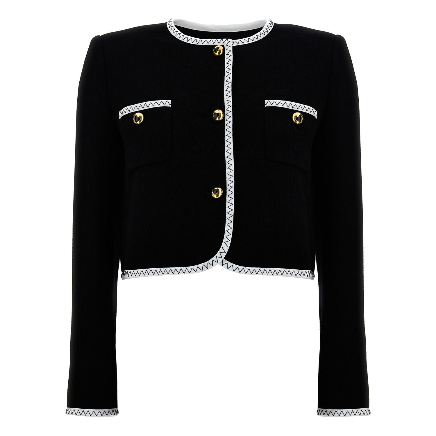 Moschino Bicolor Viscose Full-Length Jacket