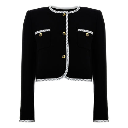 Moschino Bicolor Viscose Full-Length Jacket
