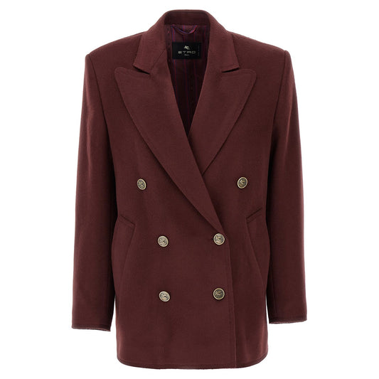 Etro Bordeaux Wool Blazer