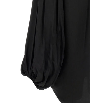 Khaite Black Cupro Blouse