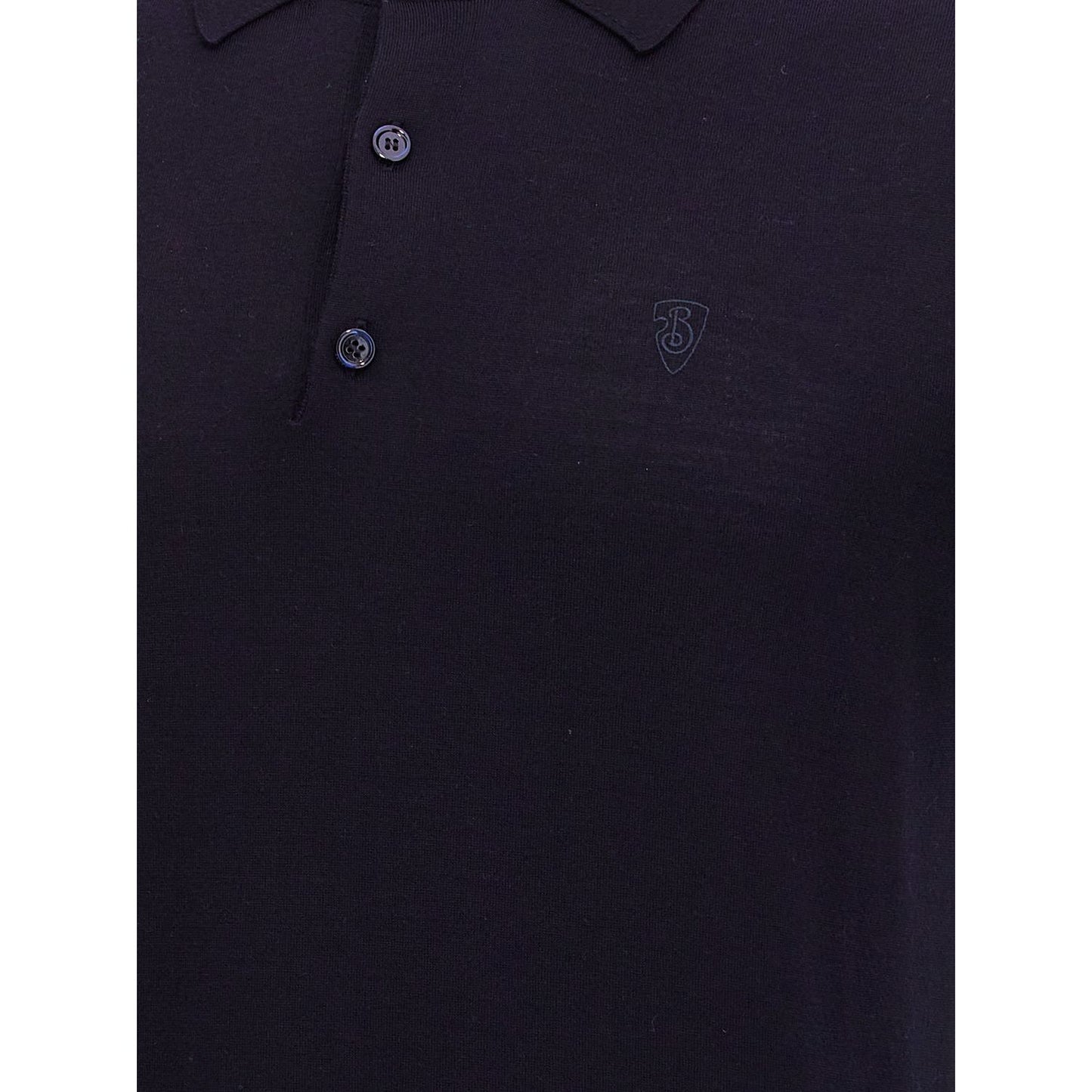 Burberry Blue Wool Polo Shirt