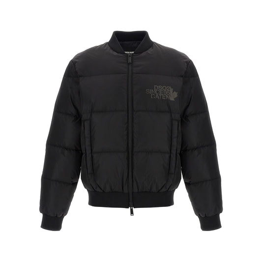 Dsquared² Black Polyamide Bomber