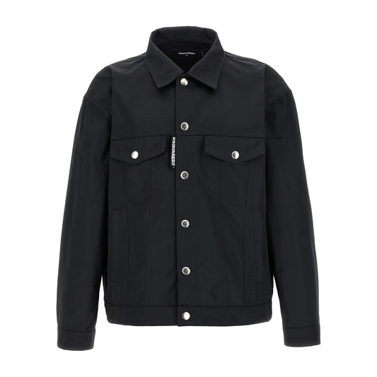 Dsquared² Black Polyester Full-Length Jacket