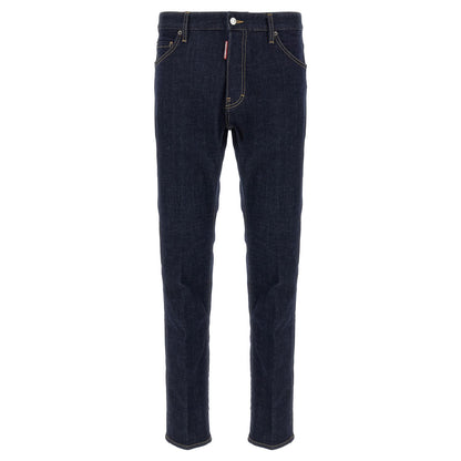 Dsquared² Blue Cotton Slim Fit Jeans