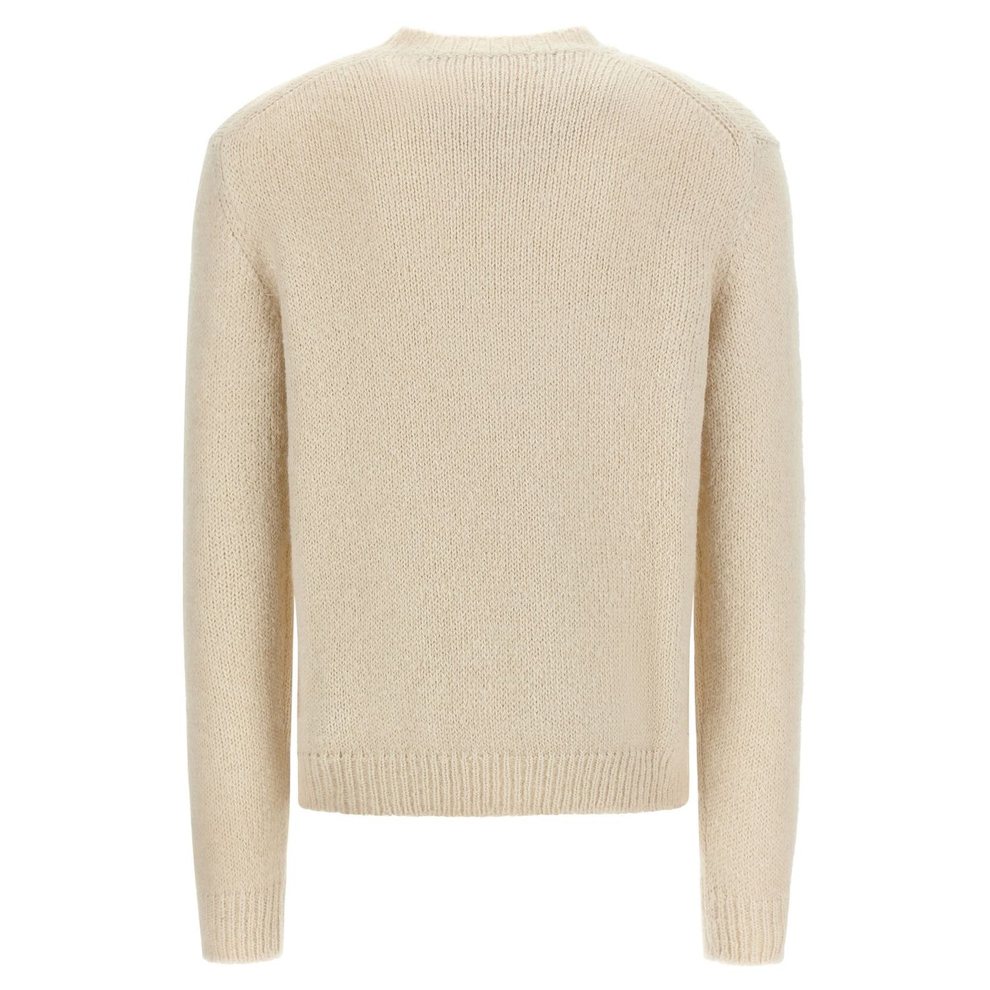 Jil Sander White Alpaca Leather Cardigan