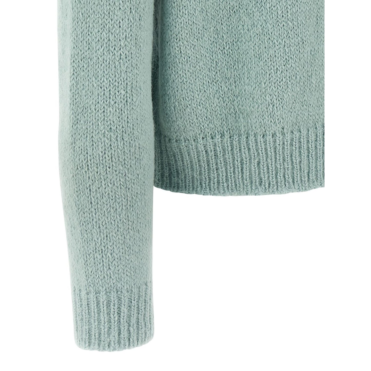 Jil Sander Blue Alpaca Leather Cardigan