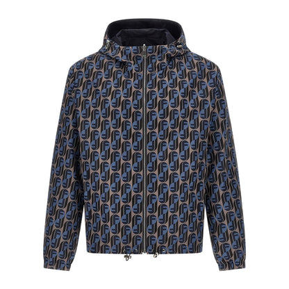 Fendi Blue Polyester Shell Jacket