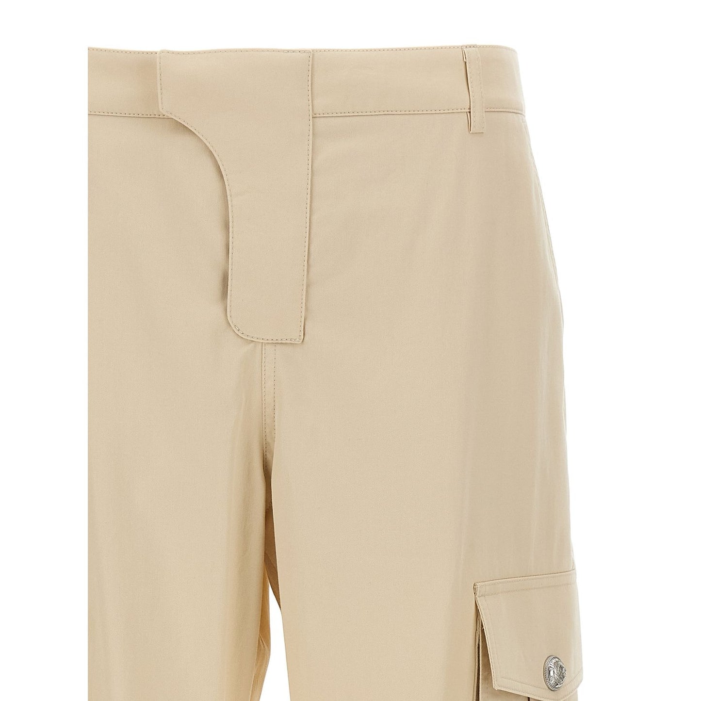 Balmain Beige Cotton Cargo Pants
