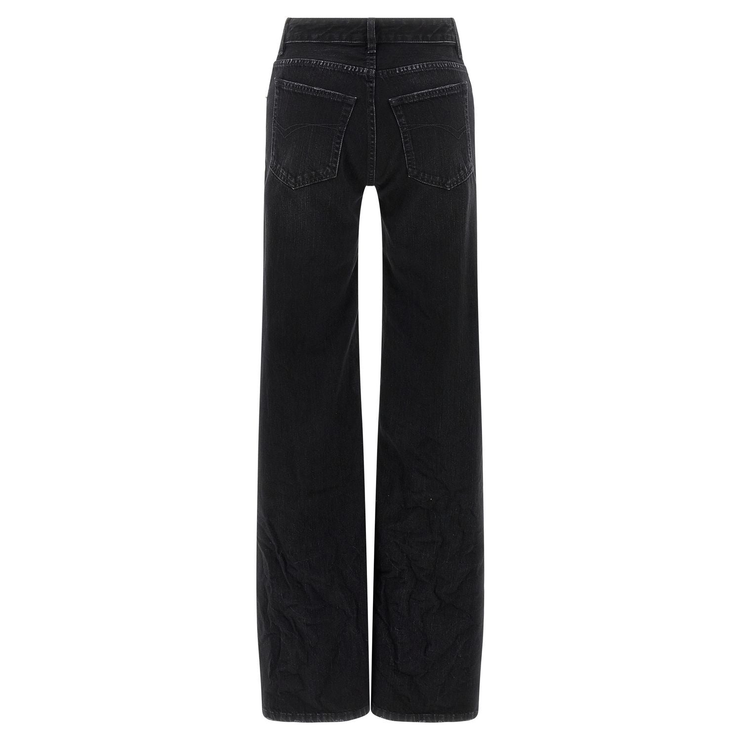 Balenciaga Black Cotton Flared Jeans