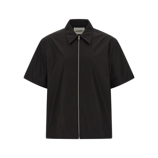 Jil Sander Black Cotton Blouse