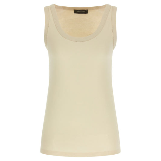 Fabiana Filippi Beige Cotton Tank Tops