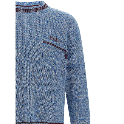 Marni Blue Cotton Cardigan