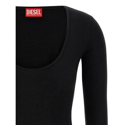 Diesel Black Viscose Bodysuit