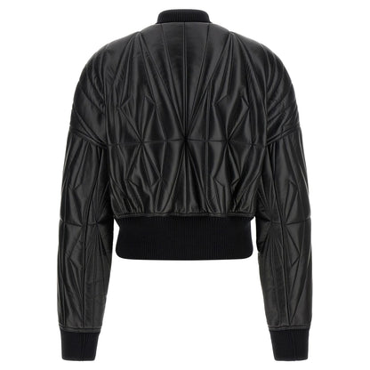Rick Owens Black Lamb Leather Leather Jacket